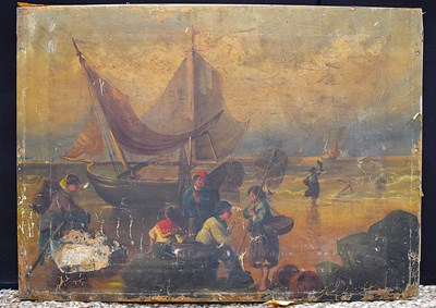 Lot 203 - A 19th century oil on canvas depicting...