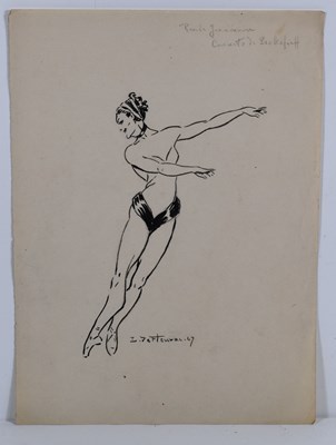 Lot 405 - Louis de Fleurac, (French, 1876-1965); An ink...