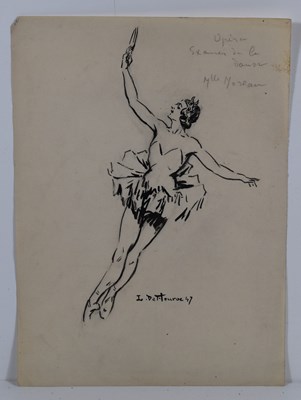 Lot 407 - Louis de Fleurac, (French, 1876-1965); An ink...