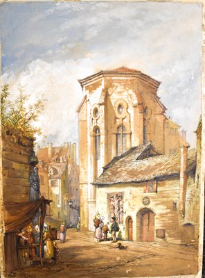 Lot 78 - A 19th century pencil & watercolour on paper...