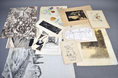 Lot 160 - A group of sketches and drawings to include a...