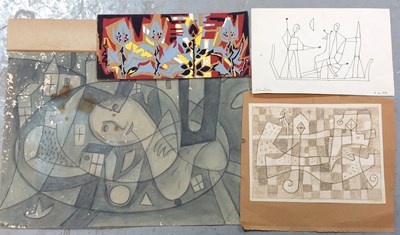 Lot 81 - Schallen (20th century): abstract figure,...