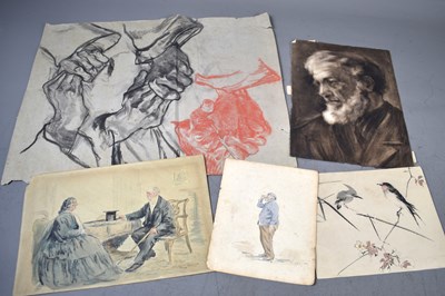 Lot 88 - A group of paintings to include a portrait of...