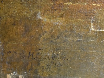 Lot 437 - A 19th century oil on canvas depicting cattle...