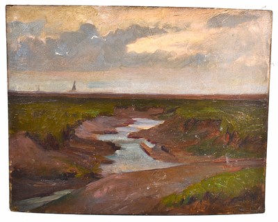 Lot 438 - A 19th century oil on board depicting...