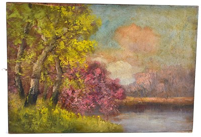 Lot 463 - Kezdis Kovacs (20th century): Trees beside a...