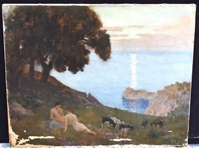 Lot 474 - Manner of Emile-Rene Menard (1862-1930): a...