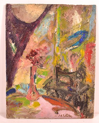 Lot 512 - J.B Lafette (20th century): Impressionist vase...