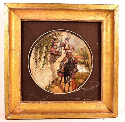 Lot 452 - Jose Fernandez (20th century): Courting lovers,...