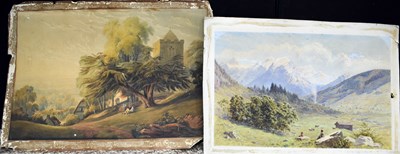 Lot 502 - A late 19th century watercolour paper laid...