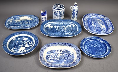 Lot 569 - A group of early 19th century and later, blue...