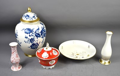 Lot 225 - A group of German porcelain to include a large...