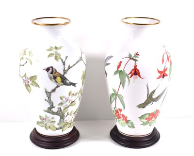 Lot 310 - A pair of Franklin porcelain vases, Garden...