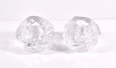 Lot 227 - A pair of Swedish Kosta Boda "Snowball" style...