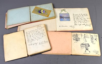 Lot 449 - Four Edwardian and later sketch books...