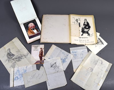 Lot 450 - Two Edwardian sketchbooks containing original...