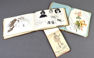 Lot 451 - Three Victorian and later sketch books...