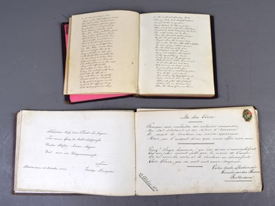 Lot 458 - A Victorian sketch book containing various...