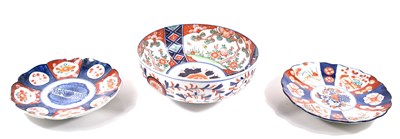Lot 208 - A group of Japanese Imari ware porcelain...