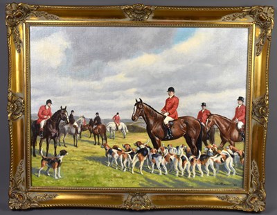 Lot 496 - Stan O'Connor (20th century): Hunt scene, oil...