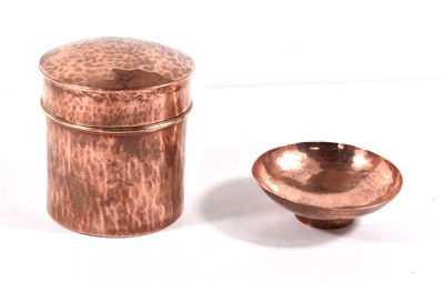 Lot 548 - An Arts and Crafts copper tea caddy...