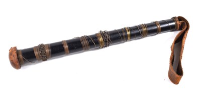 Lot 182 - An antique cosh with weighted leather end,...