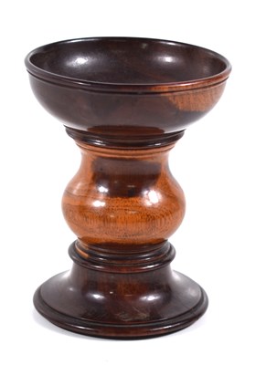 Lot 193 - A late 18th century lignum vitae pounce pot,...