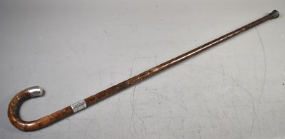 Lot 194 - A 1920s silver and bamboo walking cane, the...