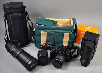 Lot 389 - A Canon EOS D30 DSLR camera together with...