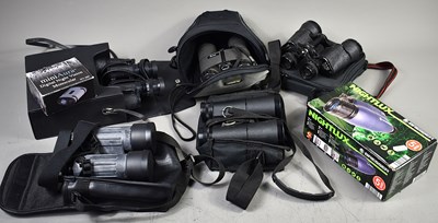 Lot 384 - A group of binoculars to include Jessop 7x50,...