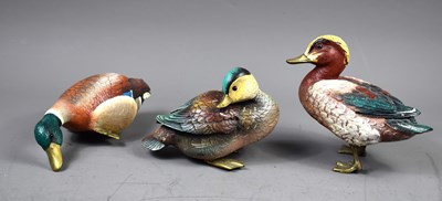 Lot 290 - A group of three Malevolti hand painted resin...