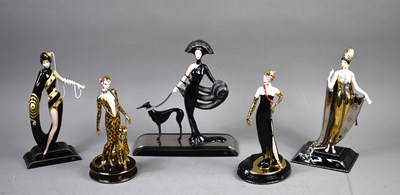 Lot 299 - A group of five Franklin Mint "House of Erte"...