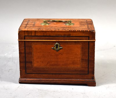 Lot 189 - A Regency mahogany tea caddy with crossbanded...
