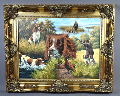 Lot 537 - T. Leighton (20th Century): spaniels in...