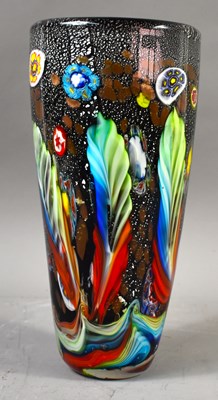 Lot 324 - A Murano style "Tutti Frutti" glass vase with...