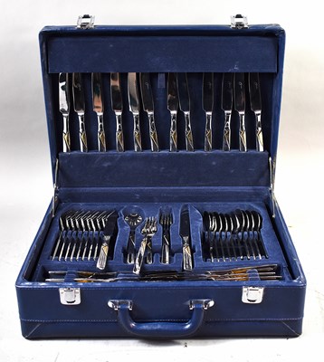 Lot 401 - A Suissine stainless steel cutlery set in a...