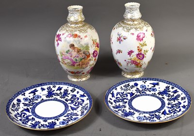 Lot 253 - A pair of German porcelain vases in the...