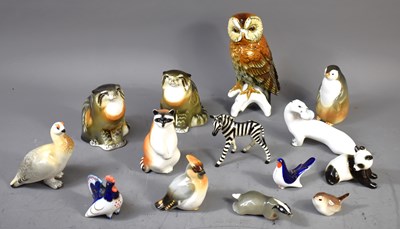 Lot 233 - A group of Lomonosov porcelain animal...
