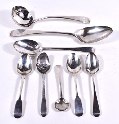 Lot 78 - A group of silver spoons to include two...