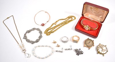 Lot 27 - A group of costume jewellery together with...