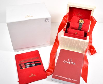 Lot 5 - A ladies Omega Constellation 18ct gold and...