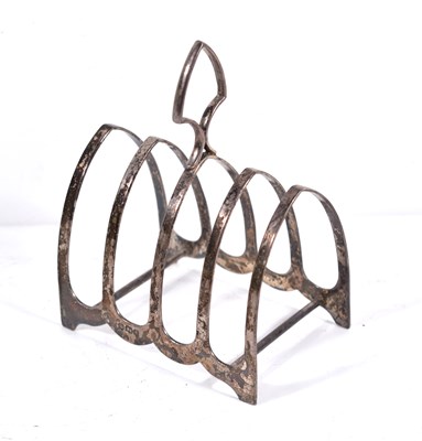 Lot 35 - A silver toast rack, hallmarked for William...
