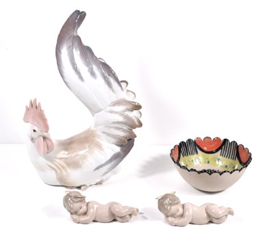 Lot 255 - A Lladro porcelain rooster designed by Alfredo...