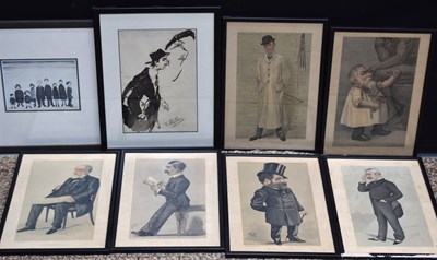 Lot 500 - A group of six Vanity Fair framed and glazed...