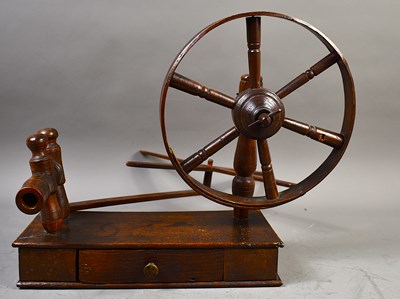 Lot 190 - A 19th century treen lace makers bobbin winder,...