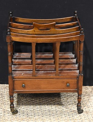 Lot 608 - A Georgian mahogany canterbury with four...