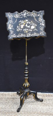 Lot 638 - A Victorian papier mache and inlaid mother of...