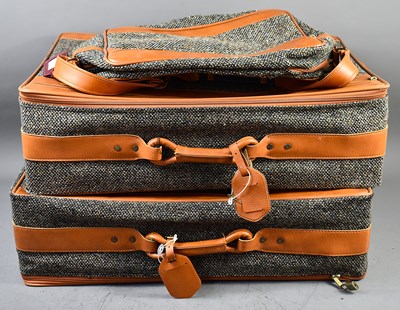 Lot 566 - Two vintage Amelia Earhart tweed travel cases...
