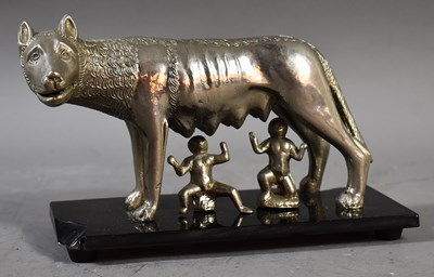 Lot 245 - A metal sculpture depicting the Capitoline...