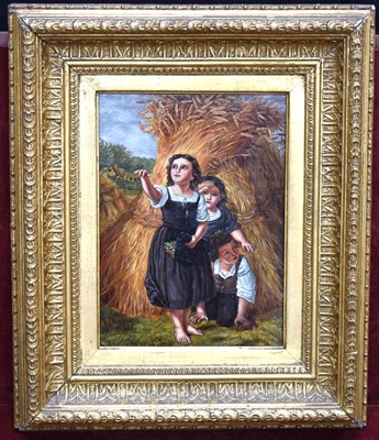 Lot 530 - A.W Scott (19th century): Three children in a...